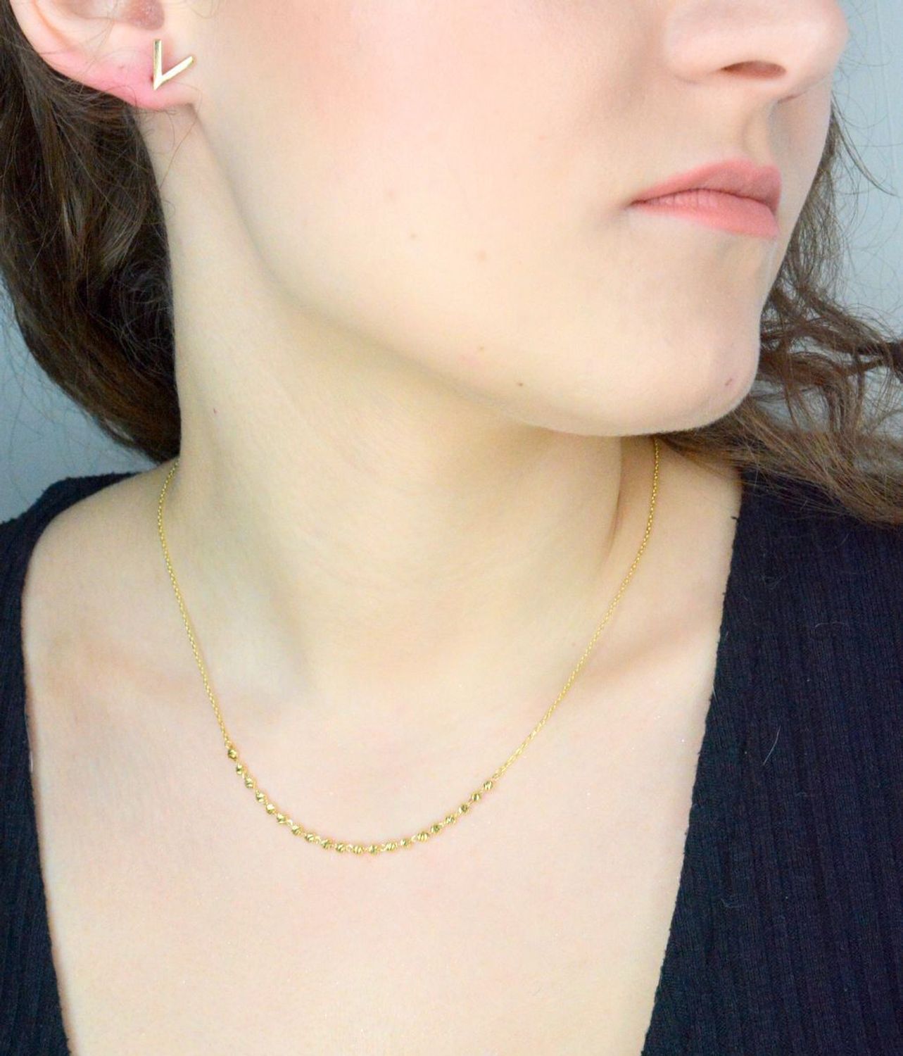 Złoty naszyjnik damski 375 celebrytka z kuleczkami NA 3431 375 (3).jpg